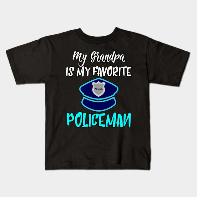 My Grandpa Is My Favorite Policeman Kids T-Shirt by reyzo9000